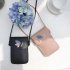 Women Mini Cellphone Bag Satchel Leaf Single Strap Cross body PU Leather Fashion Bag brown