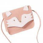 Women Mini Cellphone Bag Satchel Cartoon PU Leather Combined Color Single Strap Square Bag Pink