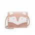 Women Mini Cellphone Bag Satchel Cartoon PU Leather Combined Color Single Strap Square Bag Pink