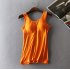 Women Modal Chest Pad Camisole Vest Without Steel Ring for Yoga Sports Orange One size