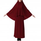 Women Muslim Arabic Clothe Set Barrel Skirt & Head Scarfs Long Dress Headcloth Gift
