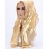 Women Muslim Silk Hijab Scarf Long Head Scarf Female Hijab Shawl Pashmina Scarf Sjaal  Beige 85 85cm