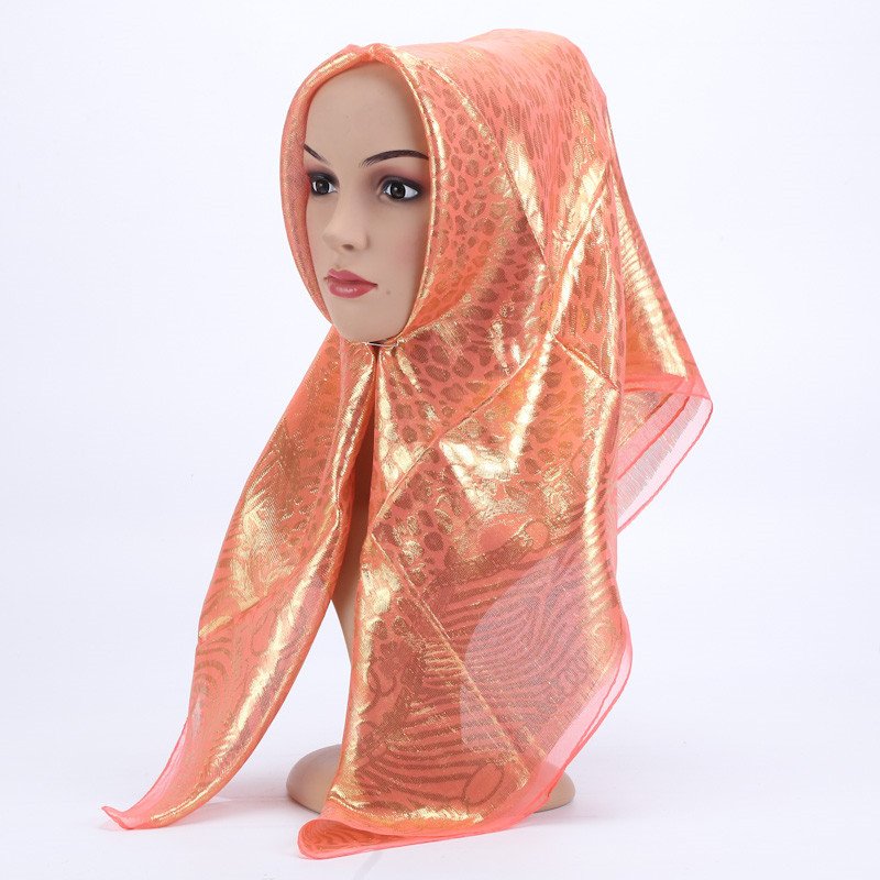 Women Muslim Silk Hijab Scarf Long Head Scarf Female Hijab Shawl Pashmina Scarf Sjaal  watermelon red_85*85cm