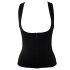 Women Neoprene Zipper Suit Waist Trainer Vest for Weightloss Hot Thermal Corset  black L