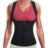 Women Neoprene Zipper Suit Waist Trainer Vest for Weightloss Hot Thermal Corset  black 3XL
