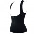 Women Neoprene Zipper Suit Waist Trainer Vest for Weightloss Hot Thermal Corset  black L