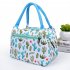 Women New fashion zipper portable insulation bag cartoon waterproof lunch bag with aluminum foil insulation lunch bag cactus