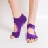 Women Non Slip Yoga Socks Toeless Non Skid Socks with Grips for Pilates  Barre   Ballet Dark grey F