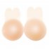 Women Nube Bra Rabbit Shape Invisible Silica Gel Breast Sticker  Round complexion One size