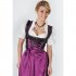 Women Oktoberfest Carnival Party Dirndl Dresses Fashion Bavaria Uniforms for Hallowmas purple S
