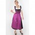 Women Oktoberfest Carnival Party Dirndl Dresses Fashion Bavaria Uniforms for Hallowmas purple M
