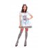 Women Oktoberfest Poker Dress with Headdress Cosplay Halloween Party Costumes Blue and white One size
