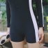 Women One piece Swimsuit Summer Quick drying Conservative Bathing Suit For Swimming Hot Spring short sleeves XL