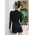 Women One piece Swimsuit Summer Quick drying Conservative Bathing Suit For Swimming Hot Spring long sleeves XXL
