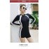 Women One piece Swimsuit Summer Quick drying Conservative Bathing Suit For Swimming Hot Spring long sleeves XXL