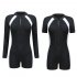 Women One piece Swimsuit Summer Quick drying Conservative Bathing Suit For Swimming Hot Spring long sleeves XXL