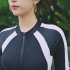 Women One piece Swimsuit Summer Quick drying Conservative Bathing Suit For Swimming Hot Spring long sleeves XXL