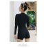 Women One piece Swimsuit Summer Quick drying Conservative Bathing Suit For Swimming Hot Spring long sleeves XXL
