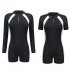Women One piece Swimsuit Summer Quick drying Conservative Bathing Suit For Swimming Hot Spring long sleeves XXL