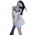 Women One piece Swimsuit Casual Contrast Color Sleeveless Breathable Conservative Swimwear beige XL