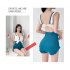 Women One piece Swimsuit Sexy Backless Sleeveless Breathable Quick drying Swimwear For Swimming Hot Spring sky blue one size