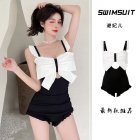 Women One-piece Swimsuit Sexy Backless Sleeveless Breathable Quick-drying Swimwear For Swimming Hot Spring black one size