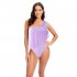 Women One piece Swimsuit Sexy One Shoulder Tassel Multi color Swimwear Sleeveless Solid Color Swimsuit blue XXL