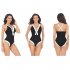 Women One piece Swimsuit Sexy V neck Slim Fit Backless Summer Beach Printing Swimwear X2307 Orange L