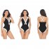Women One piece Swimsuit Sexy V neck Slim Fit Backless Summer Beach Printing Swimwear X2307 Orange XL