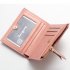 Women PU Wallet Card Holder Bifold Zipper Fashionable Coins Purse