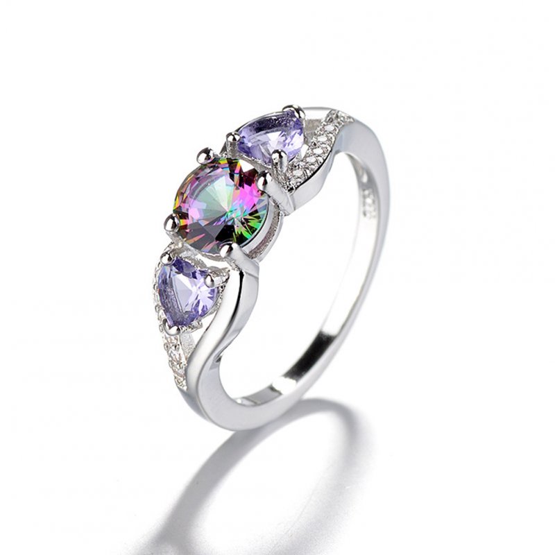 Women Party Round & Heart-shaped Gemstone Ring