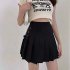 Women Pleated Skirt Summer Sexy High Waist Lace up Simple Elegant Solid Color A line Skirt 1812 pink XL
