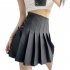 Women Pleated Skirt Summer Sexy High Waist Lace up Simple Elegant Solid Color A line Skirt 1812 pink XL