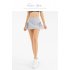 Women Pleated Tennis Skirt With Pocket Middle Waist Quick dry Athletic Shorts Skirt For Sports Running Silver gray  XL