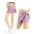Women Pleated Tennis Skirt With Pocket Middle Waist Quick dry Athletic Shorts Skirt For Sports Running Silver gray  XL