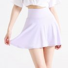 Women Pleated Tennis Skirt Summer Outdoor Quick-drying Breathable Athletic Golf Skirts With Shorts For Running Yoga light purple S