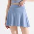 Women Pleated Tennis Skirt Summer Outdoor Quick drying Breathable Athletic Golf Skirts With Shorts For Running Yoga light purple S