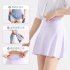 Women Pleated Tennis Skirt Summer Outdoor Quick drying Breathable Athletic Golf Skirts With Shorts For Running Yoga light purple L