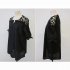 Women Plus Size Blouse Summer Short Sleeves V Neck Tops Elegant Hollow out Lace Casual Loose Shirt black XXXXL