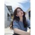 Women Puff Short Sleeve Knitted Tops Classic Round Neck Pullover Shirt Loose Casual Solid Color Knitwear beige apricot One size fits all