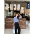 Women Puff Short Sleeve Knitted Tops Classic Round Neck Pullover Shirt Loose Casual Solid Color Knitwear beige apricot One size fits all
