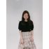 Women Puff Short Sleeve Knitted Tops Classic Round Neck Pullover Shirt Loose Casual Solid Color Knitwear red One size fits all