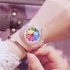 Women Quartz Trendy Sweet Watch Simple Stylish Transparent Band Wrist Watch Student Girls Wristwatch windmill