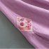 Women Retro Embroidery Wide leg Pants Cotton Linen High Waist Solid Color Slit Casual Large Size Trousers pink 2XL