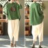 Women Retro Linen Long sleeved Shirt Embroidered Solid Color Loose Casual Bottoming Shirt Tops Blouse White 3XL