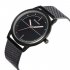 Women Round Dial Fashion Simple Scale Quartz Watch gray black