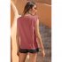 Women Round Neck Tank Tops Elegant Simple Solid Color Pullover Tops Casual Sleeveless T shirt grey L