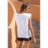 Women Round Neck Tank Tops Elegant Simple Solid Color Pullover Tops Casual Sleeveless T shirt grey L