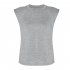 Women Round Neck Tank Tops Elegant Simple Solid Color Pullover Tops Casual Sleeveless T shirt White S