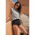 Women Round Neck Tank Tops Elegant Simple Solid Color Pullover Tops Casual Sleeveless T shirt White S